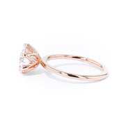 1.4mm Caraline Round High Polish Engagement Rings Princess Bride Diamonds