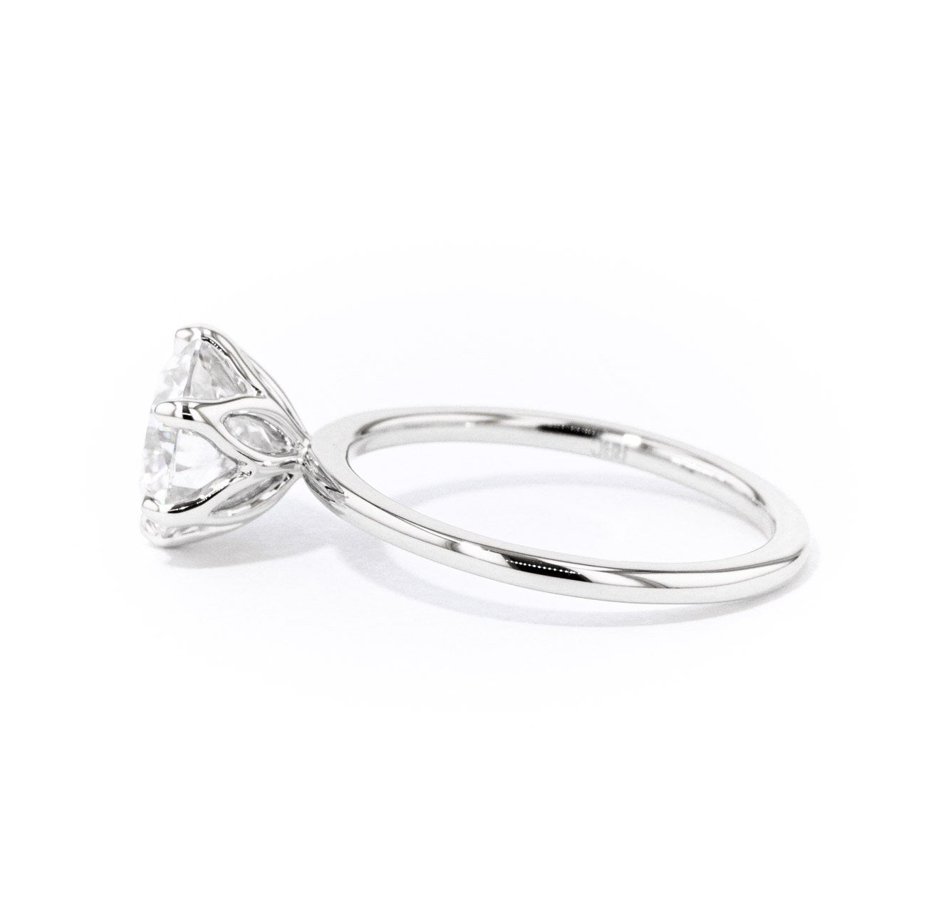 1.4mm Caraline Round High Polish Engagement Rings Princess Bride Diamonds 