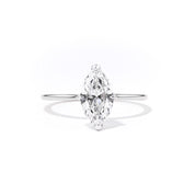 1.4mm Juliette Marquise Solitaire Engagement Rings Princess Bride Diamonds 3 14K White Gold
