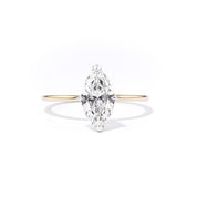 1.4mm Juliette Marquise Solitaire Engagement Rings Princess Bride Diamonds 3 14K Yellow Gold