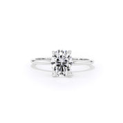 1.5mm Juliette Oval Solitaire Engagement Rings Princess Bride Diamonds 3 14K White Gold