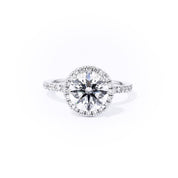 1.6mm Angela Round Engagement Rings Princess Bride Diamonds