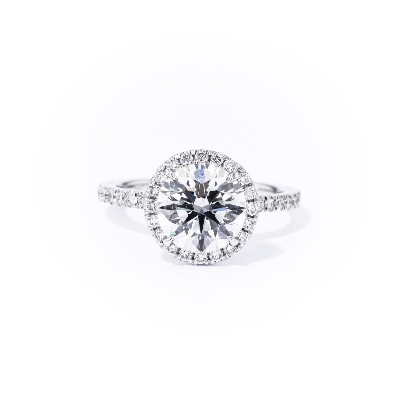 1.6mm Angela Round Engagement Rings Princess Bride Diamonds