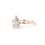 1.6mm Caraline Pear High Polish Engagement Rings Princess Bride Diamonds
