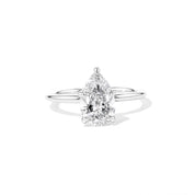 1.6mm Caraline Pear High Polish Engagement Rings Princess Bride Diamonds 3 14K White Gold