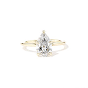 1.6mm Caraline Pear High Polish Engagement Rings Princess Bride Diamonds 3 14K Yellow Gold