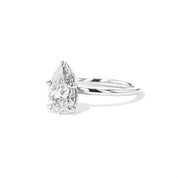 1.6mm Caraline Pear High Polish Engagement Rings Princess Bride Diamonds