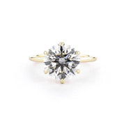 1.6mm Juliette Round High Polish Engagement Rings Princess Bride Diamonds