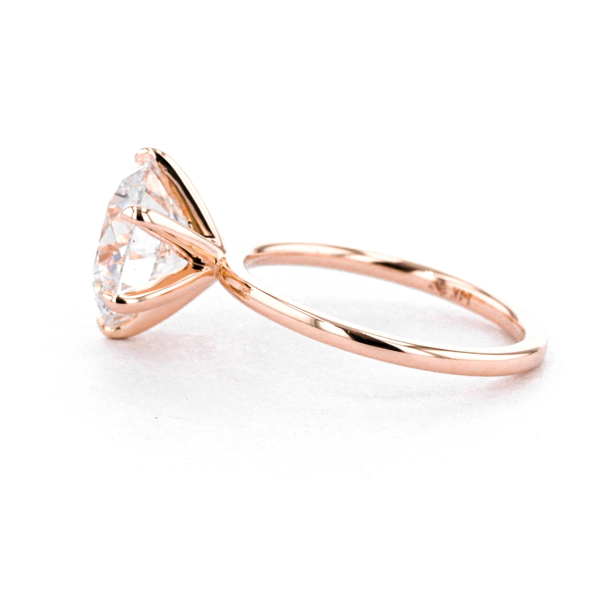 1.6mm Juliette Round High Polish Engagement Rings Princess Bride Diamonds