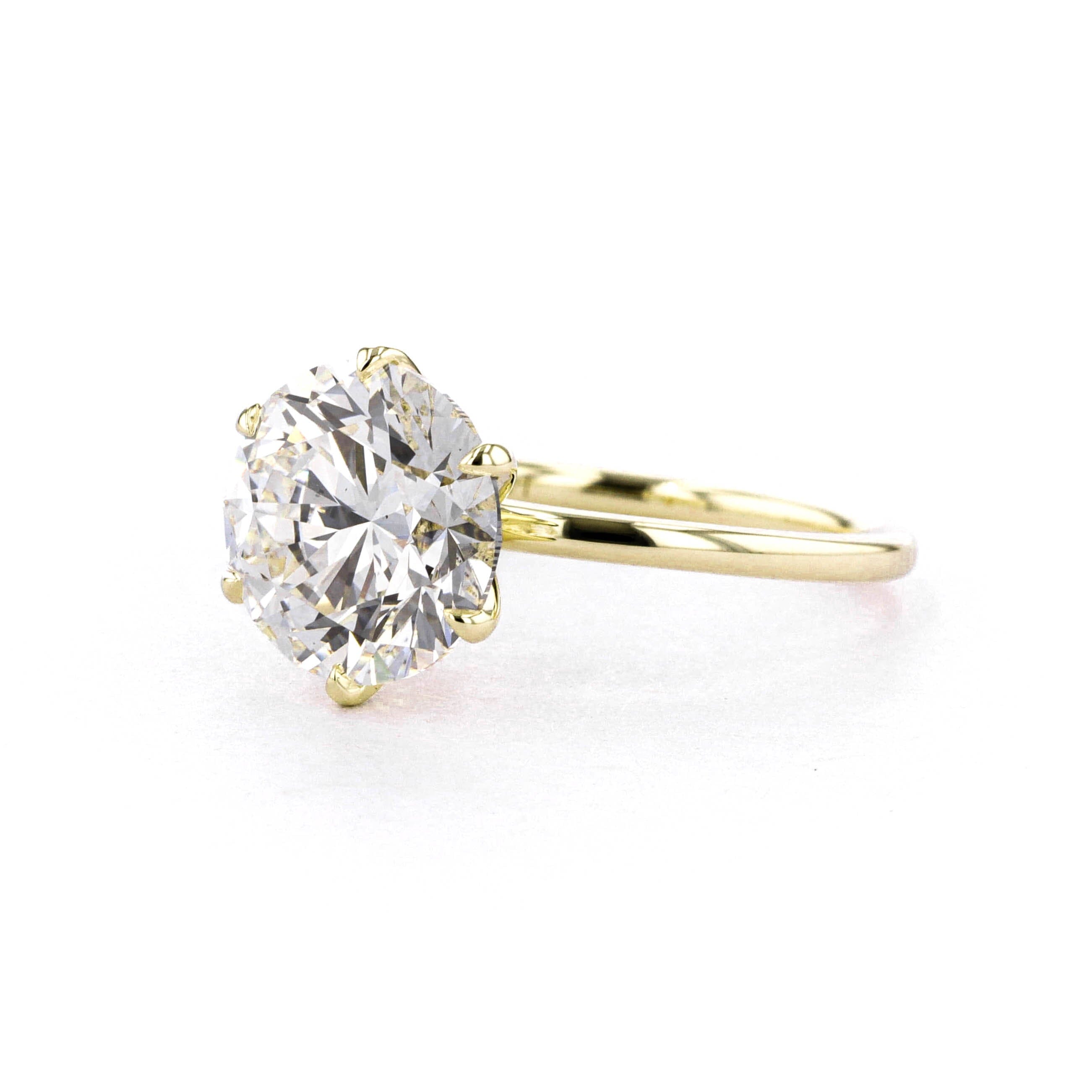1.6mm Juliette Round High Polish Engagement Rings Princess Bride Diamonds
