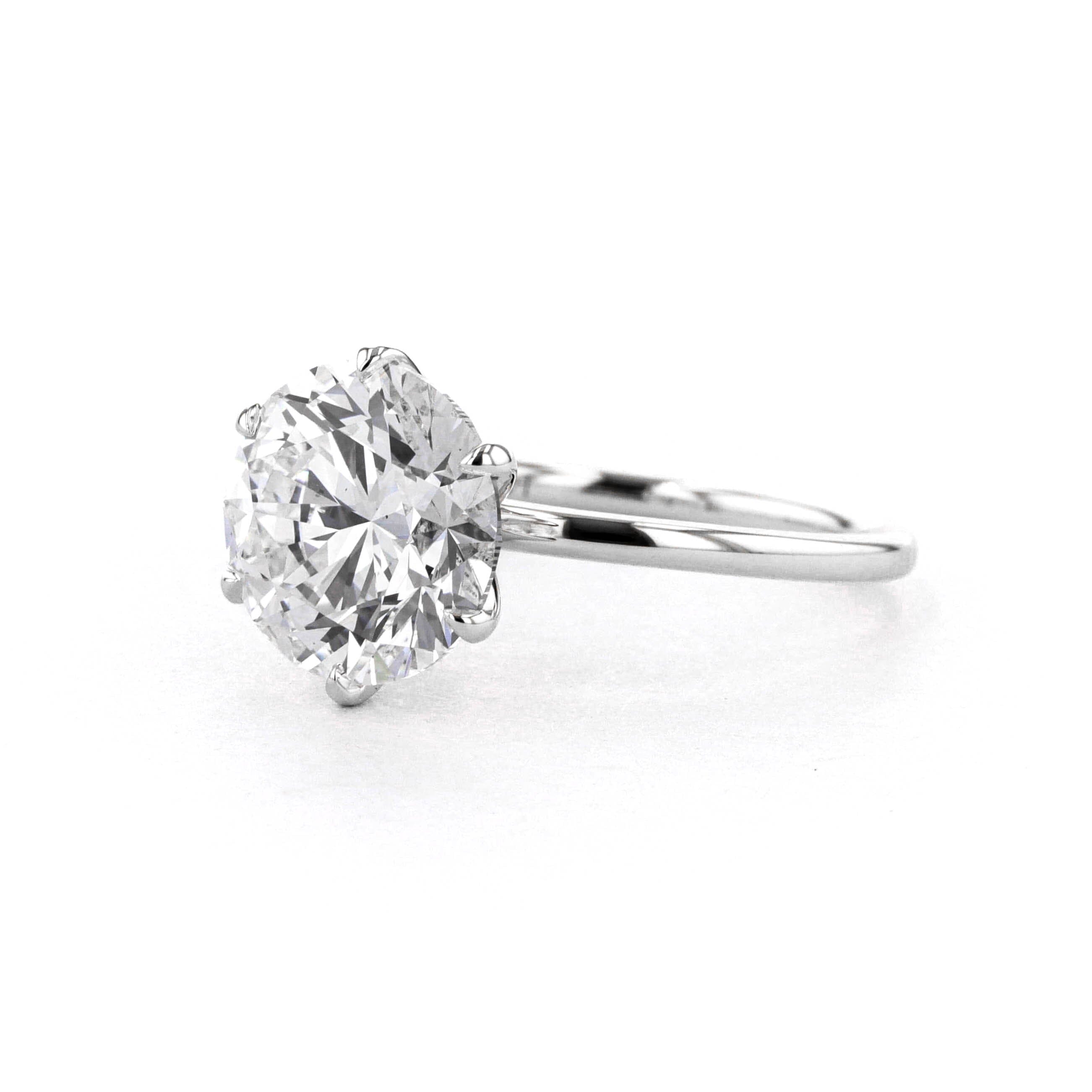 1.6mm Juliette Round High Polish Engagement Rings Princess Bride Diamonds