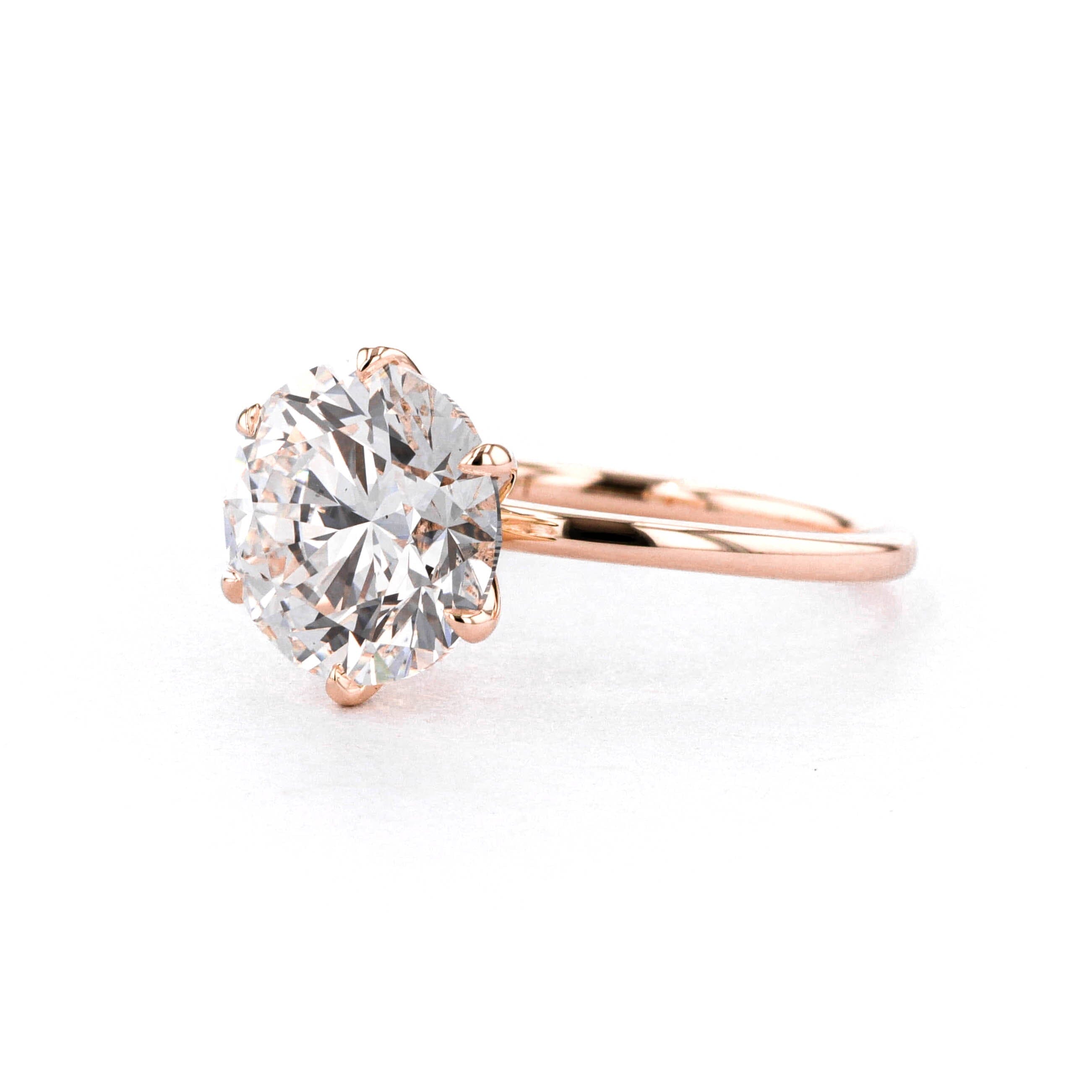 1.6mm Juliette Round High Polish Engagement Rings Princess Bride Diamonds