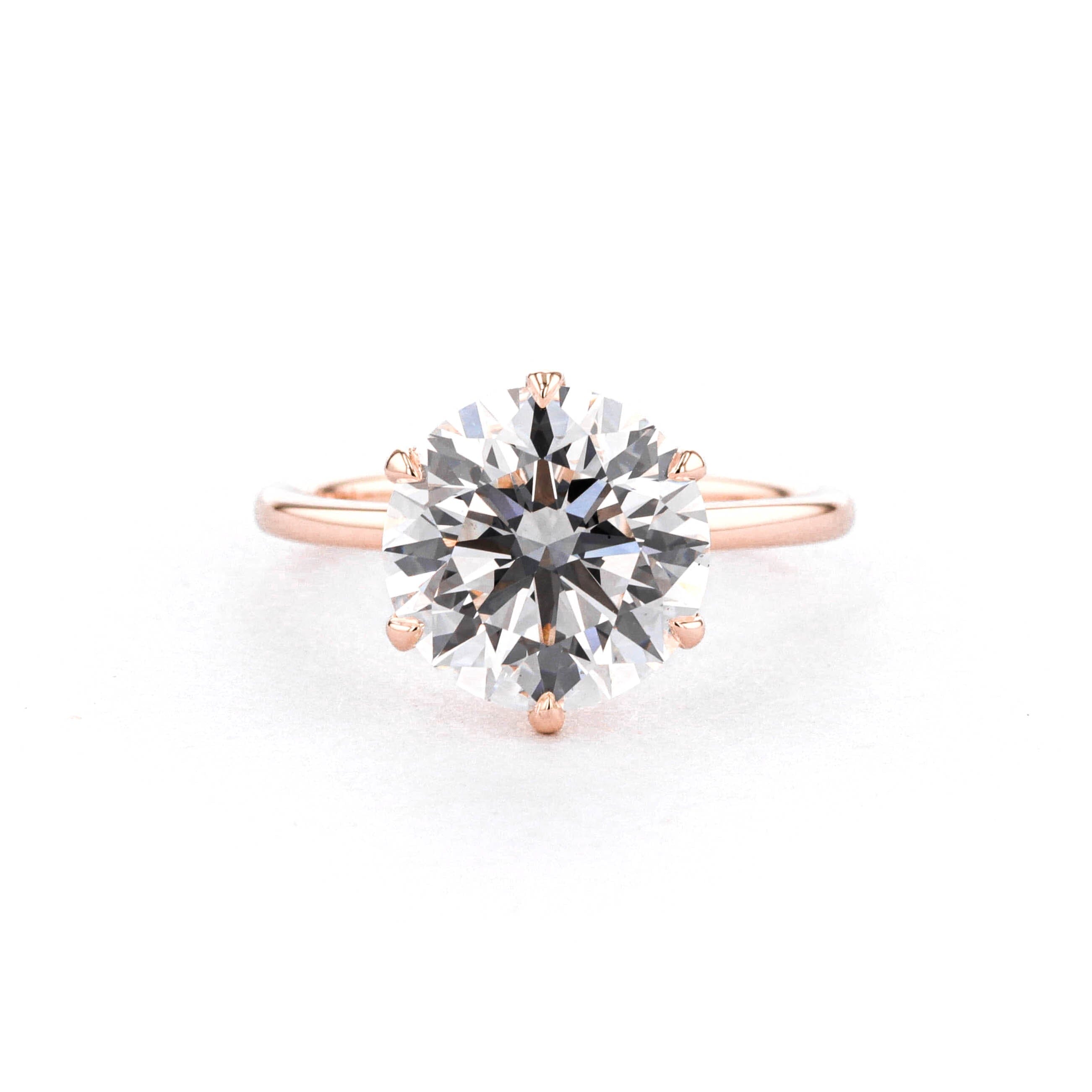 1.6mm Juliette Round High Polish Engagement Rings Princess Bride Diamonds
