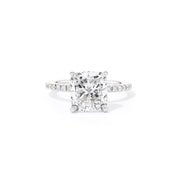 1.6mm Kayla Cushion Engagement Rings Princess Bride Diamonds 3 14K White Gold