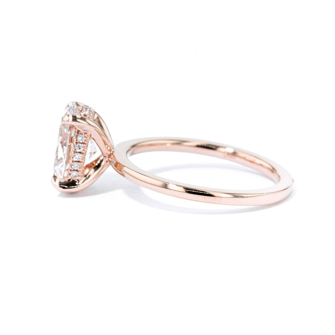 1.6mm Kayla Oval High Polish Engagement Rings Princess Bride Diamonds