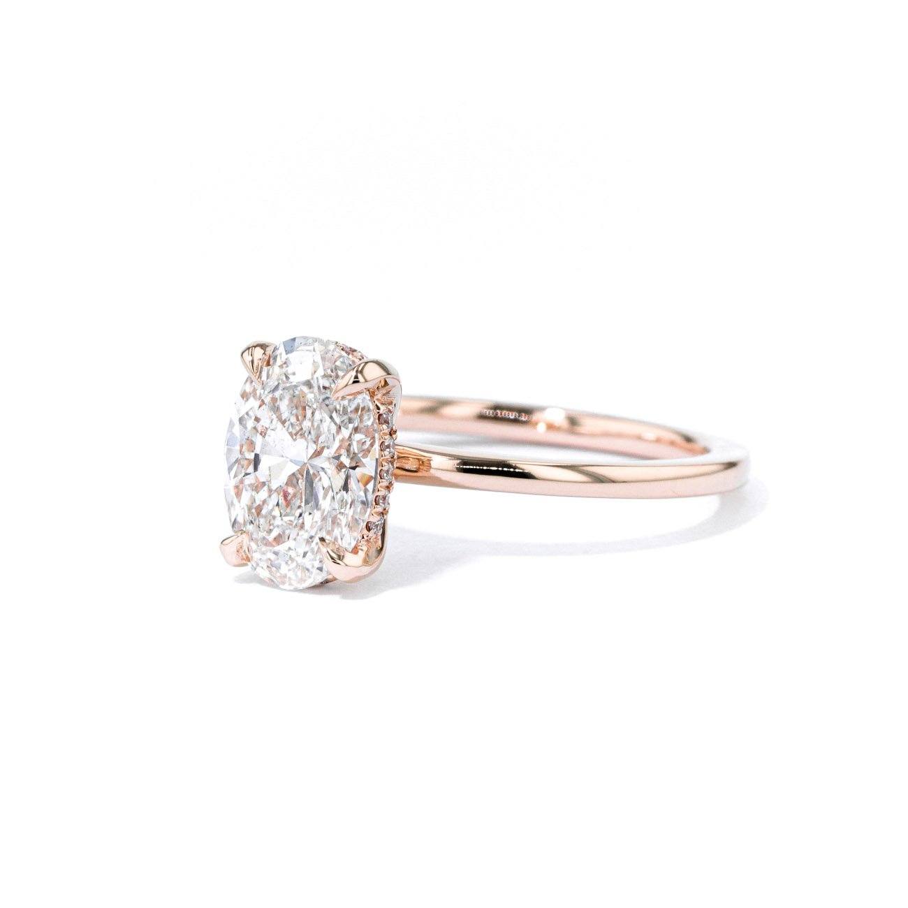 1.6mm Kayla Oval High Polish Engagement Rings Princess Bride Diamonds