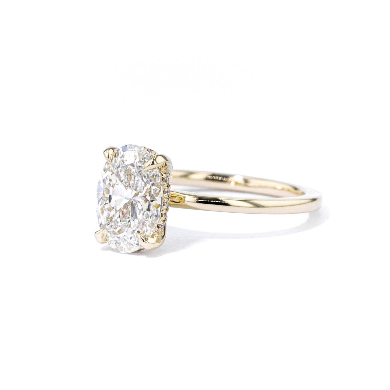 1.6mm Kayla Oval High Polish Engagement Rings Princess Bride Diamonds