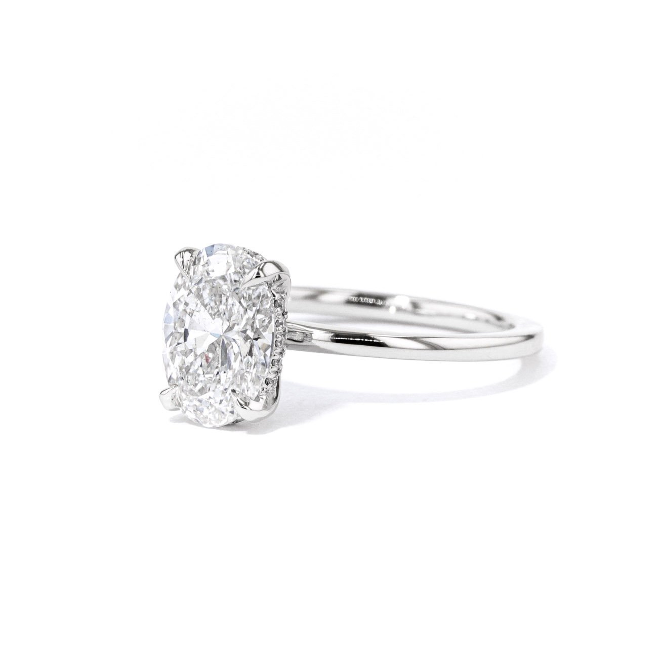 1.6mm Kayla Oval High Polish Engagement Rings Princess Bride Diamonds