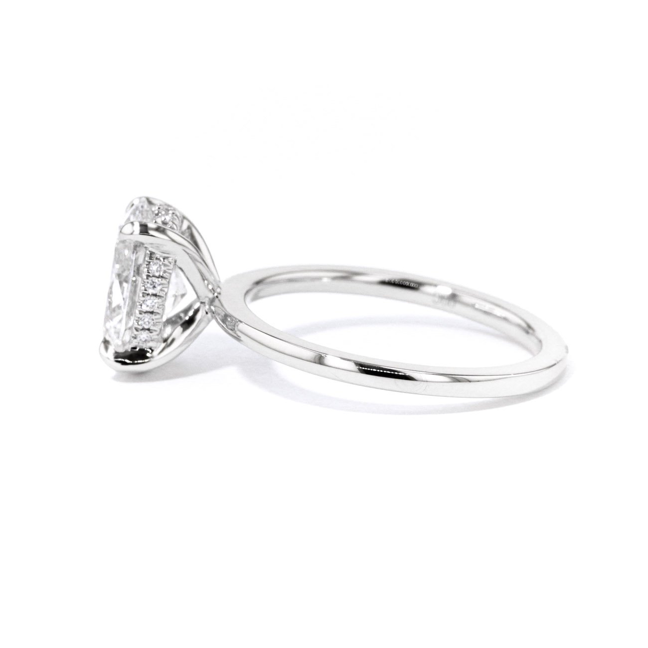 1.6mm Kayla Oval High Polish Engagement Rings Princess Bride Diamonds