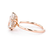 1.6mm Kayla Pear High Polish Engagement Rings Princess Bride Diamonds