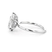 1.6mm Kayla Pear High Polish Engagement Rings Princess Bride Diamonds