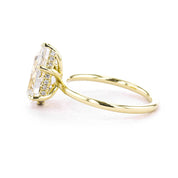 1.6mm Kayla Pear High Polish Engagement Rings Princess Bride Diamonds