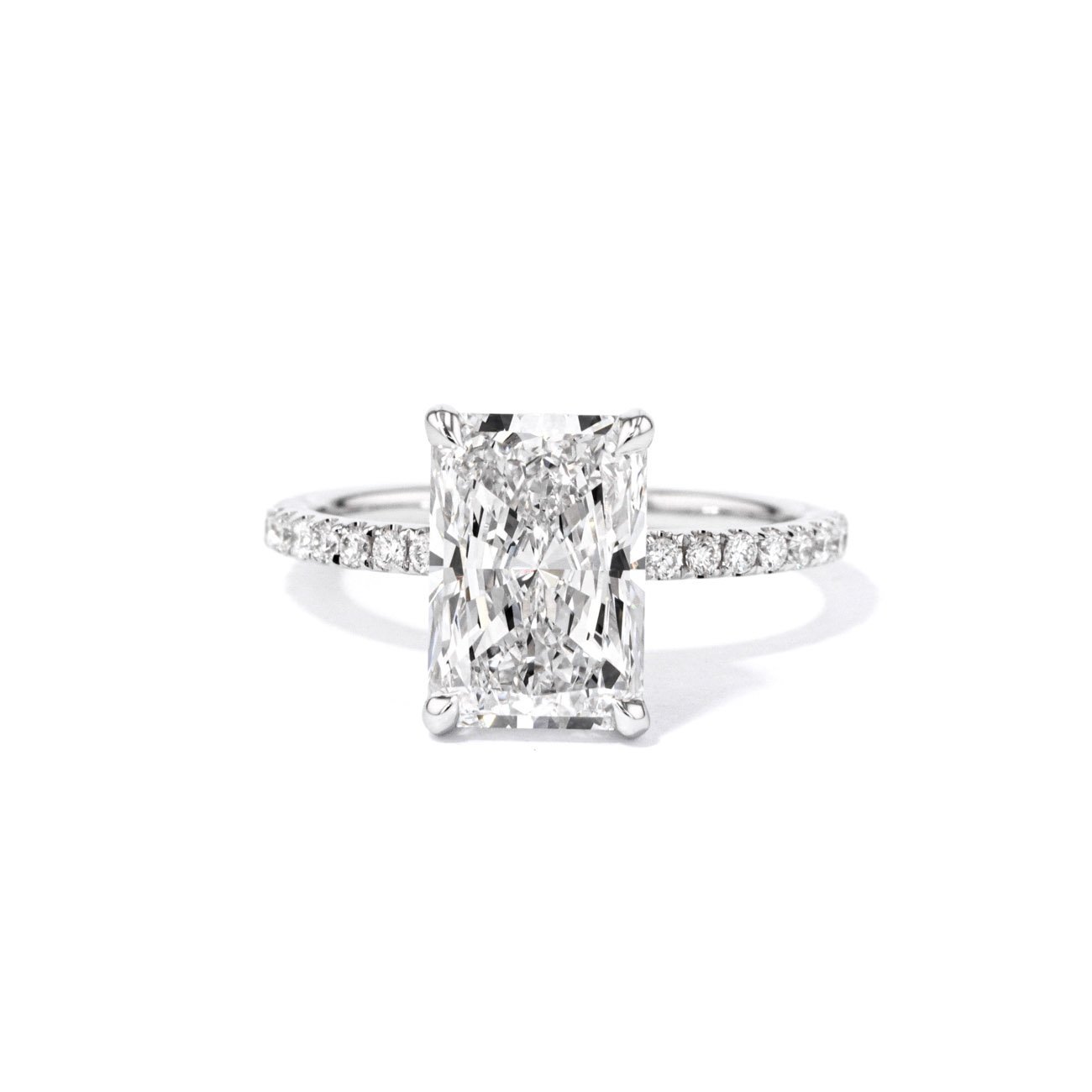 1.6mm Kayla Radiant Engagement Rings Princess Bride Diamonds