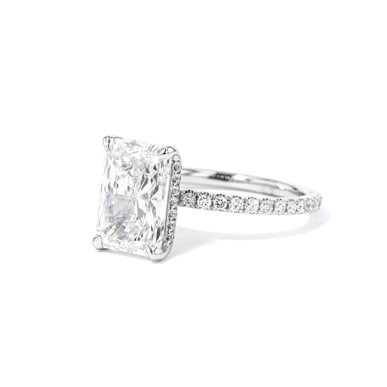 1.6mm Kayla Radiant Engagement Rings Princess Bride Diamonds