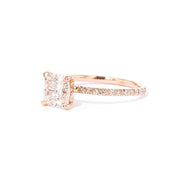 1.6mm Leah Cushion Engagement Rings Princess Bride Diamonds