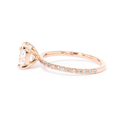1.6mm Leah Cushion Engagement Rings Princess Bride Diamonds