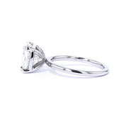 1.6mm Leah Cushion High Polish Engagement Rings Princess Bride Diamonds