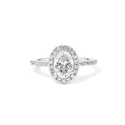 1.6mm Lynn Oval Engagement Rings Princess Bride Diamonds 3 14K White Gold