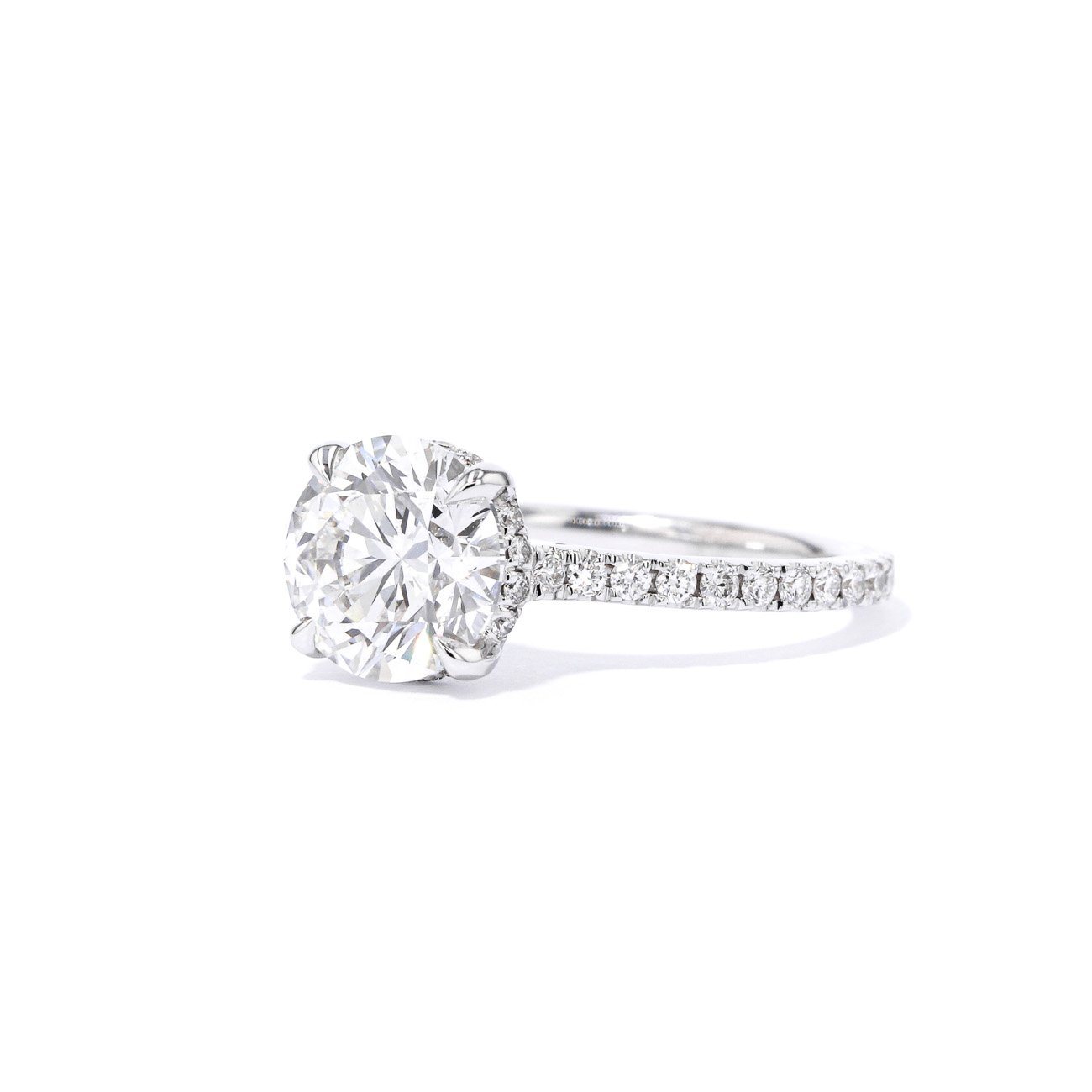 1.6mm Michelle Round Engagement Rings Princess Bride Diamonds
