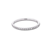 1.6mm Pavé Diamond Ring Ring Princess Bride Diamonds 3 14K White Gold