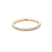 1.6mm Pavé Diamond Ring Ring Princess Bride Diamonds 3 14K Yellow Gold