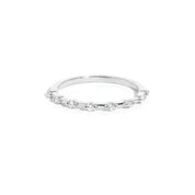 1.6mm Petite Daisy Diamond Band Rings Princess Bride Diamonds 3 14K White Gold