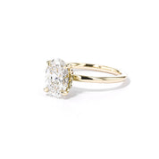 1.6mm Samantha Oval High Polish Engagement Rings Princess Bride Diamonds