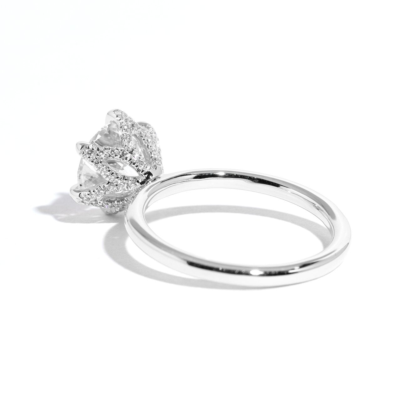 1.6mm Samantha Round High Polish Engagement Rings Princess Bride Diamonds