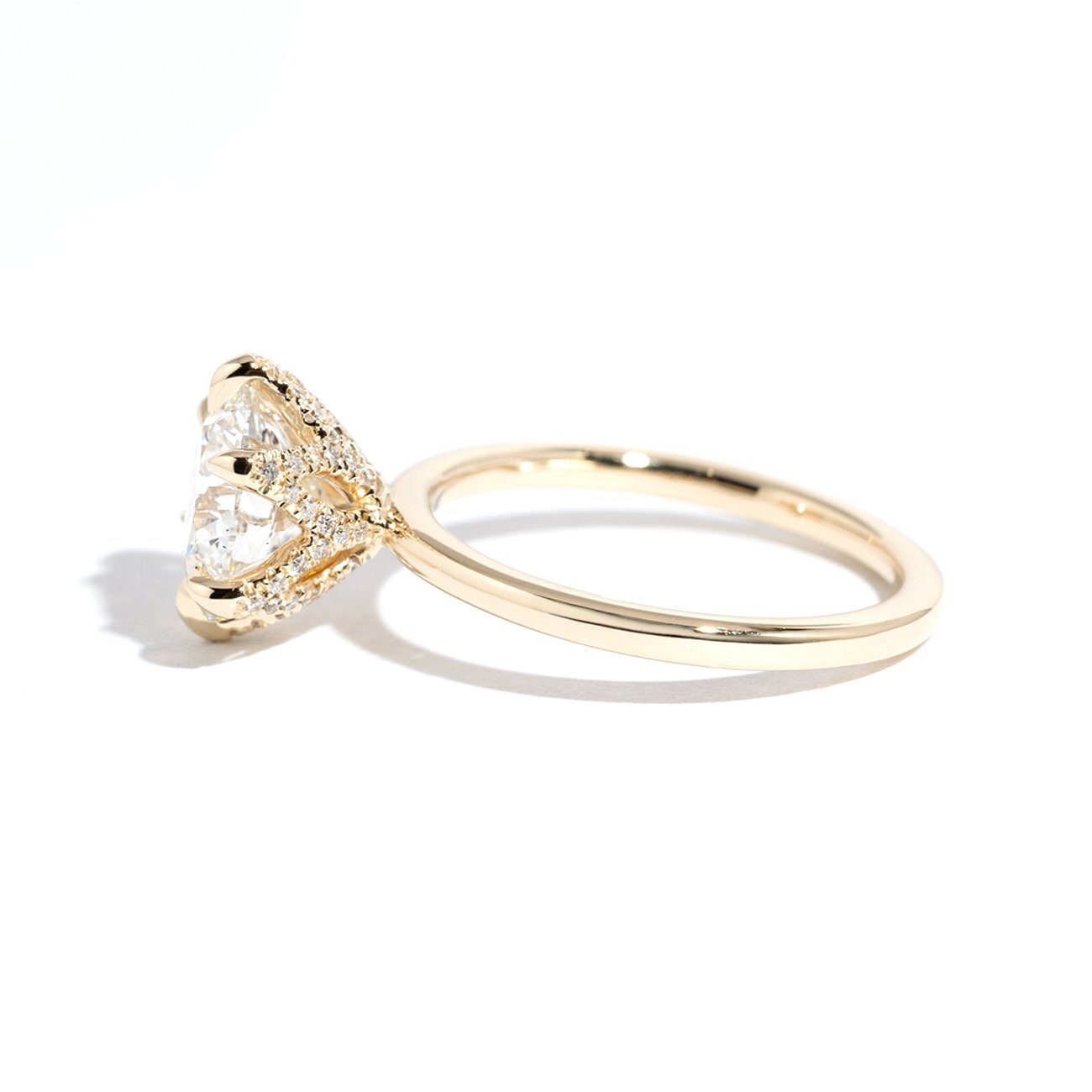 1.6mm Samantha Round High Polish Engagement Rings Princess Bride Diamonds
