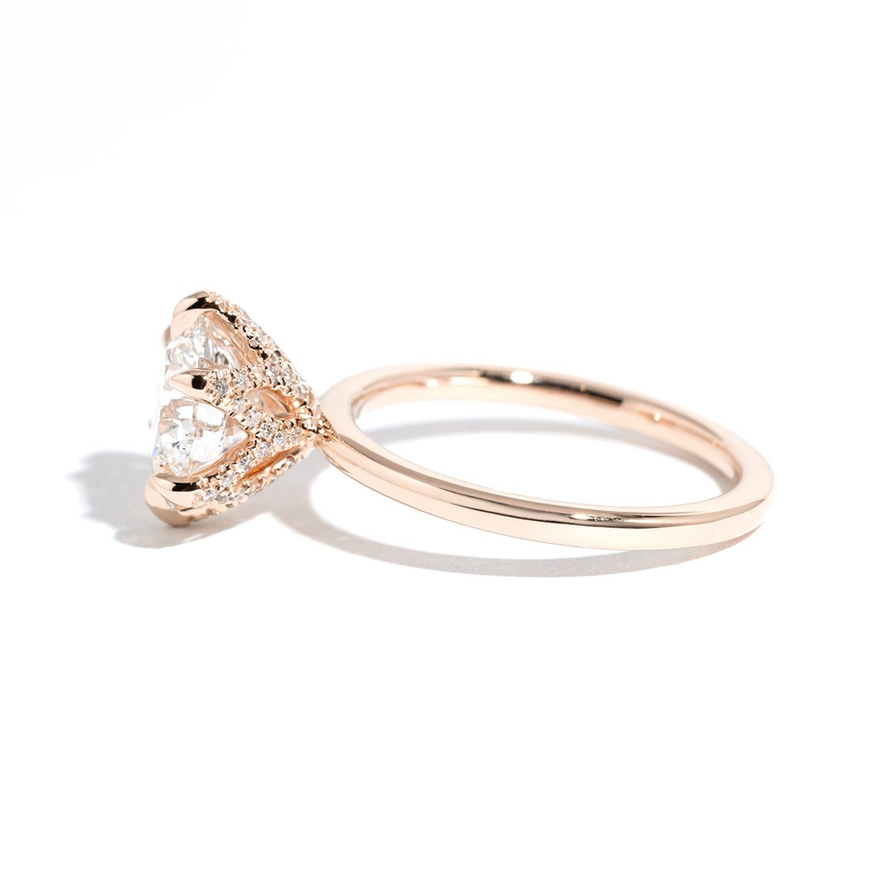 1.6mm Samantha Round High Polish Engagement Rings Princess Bride Diamonds