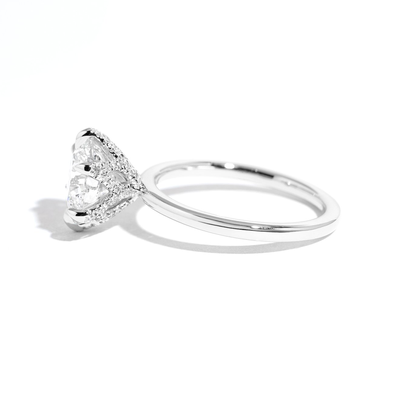 1.6mm Samantha Round High Polish Engagement Rings Princess Bride Diamonds
