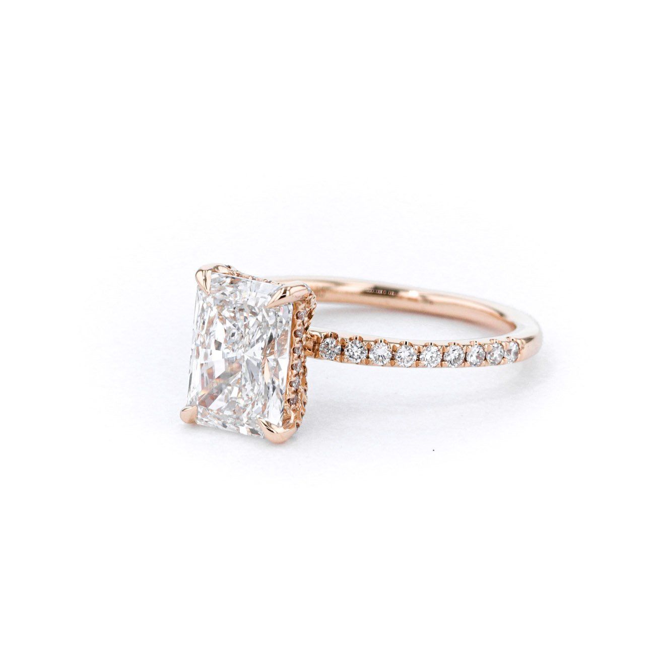 1.6mm Shelby Radiant Engagement Rings Princess Bride Diamonds