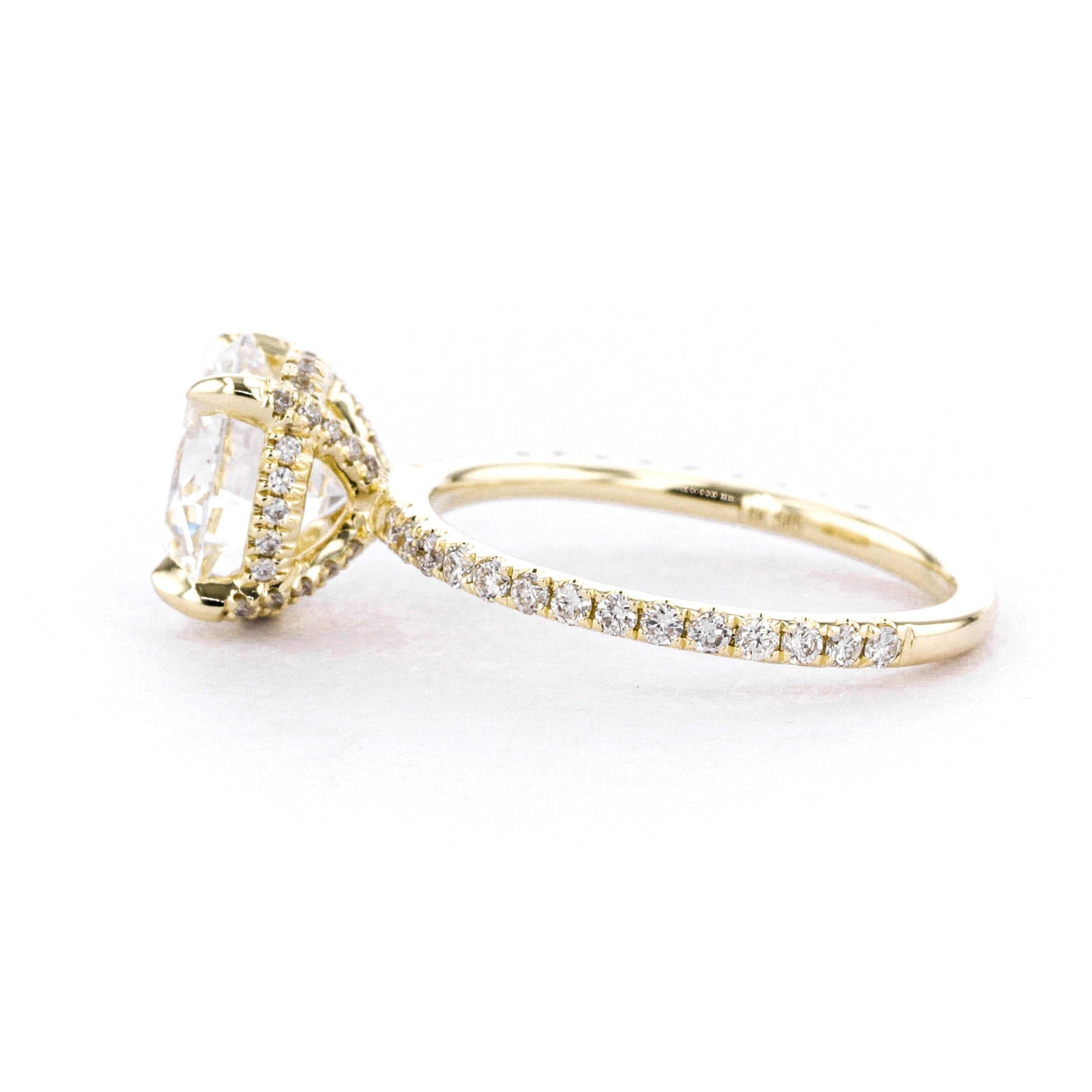 1.6mm Shelby Round Engagement Rings Princess Bride Diamonds