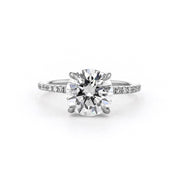 1.6mm Shelby Round Engagement Rings Princess Bride Diamonds 