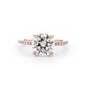 1.6mm Shelby Round Engagement Rings Princess Bride Diamonds