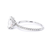 1.6mm Stephanie Cushion Engagement Rings Princess Bride Diamonds