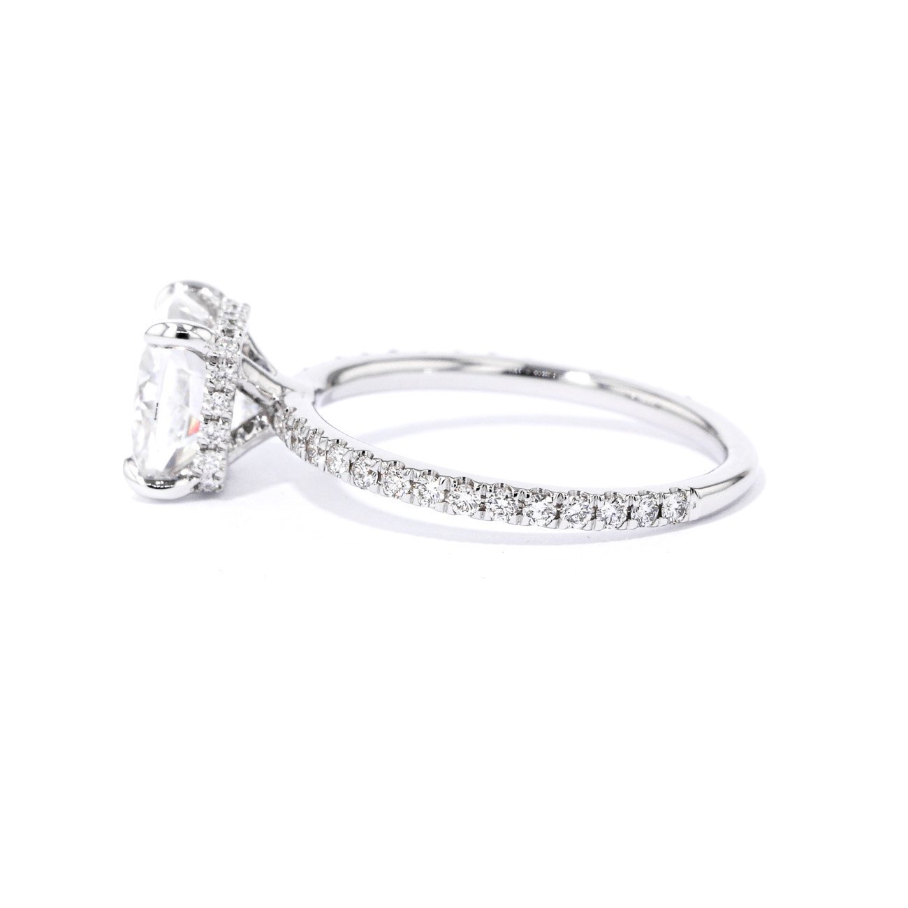 1.6mm Stephanie Cushion Engagement Rings Princess Bride Diamonds