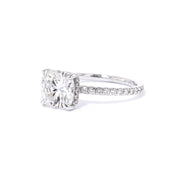 1.6mm Stephanie Cushion Engagement Rings Princess Bride Diamonds