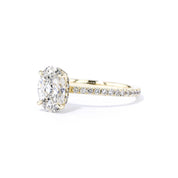 1.6mm Stephanie Oval Engagement Rings Princess Bride Diamonds