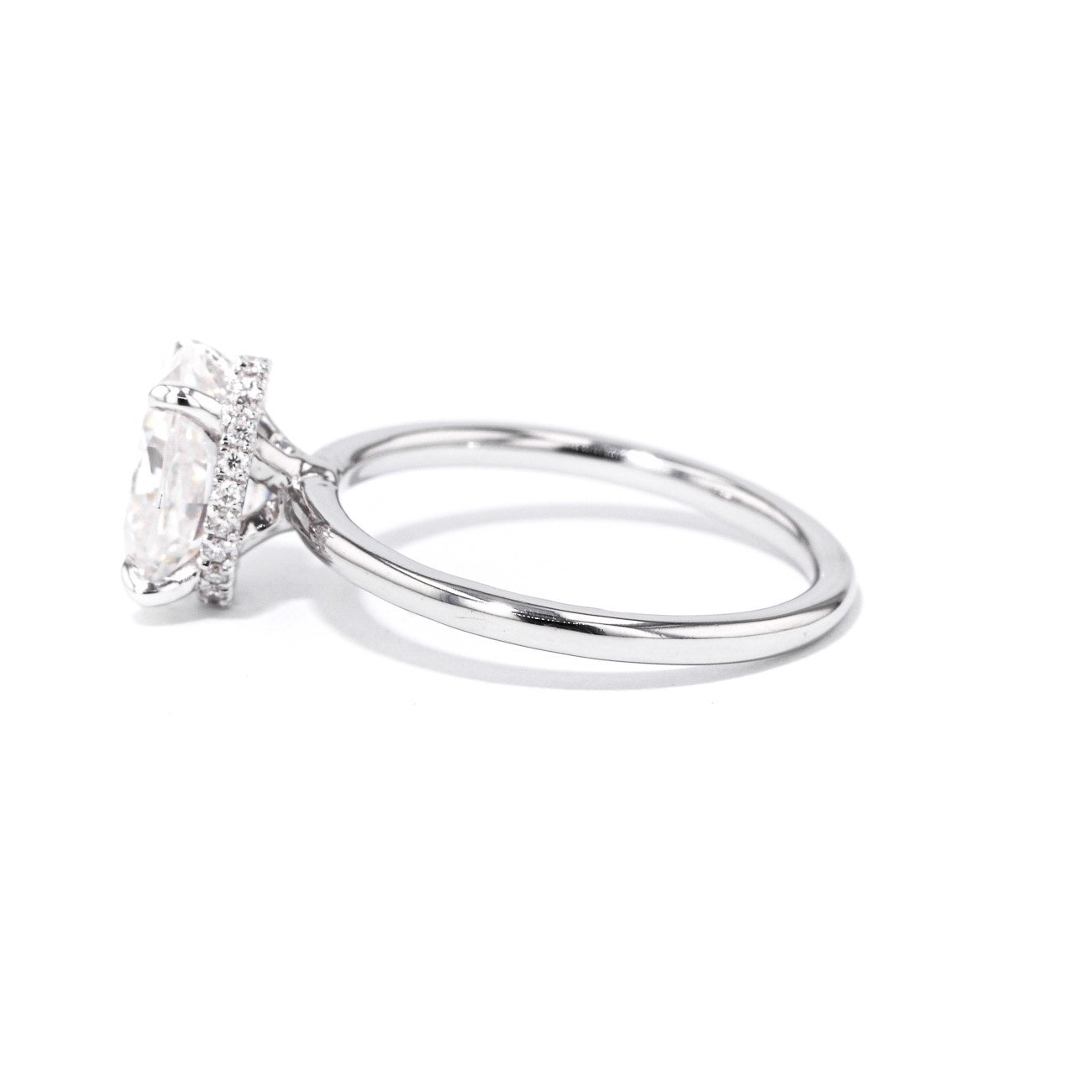 1.6mm Stephanie Oval High Polish Engagement Rings Princess Bride Diamonds